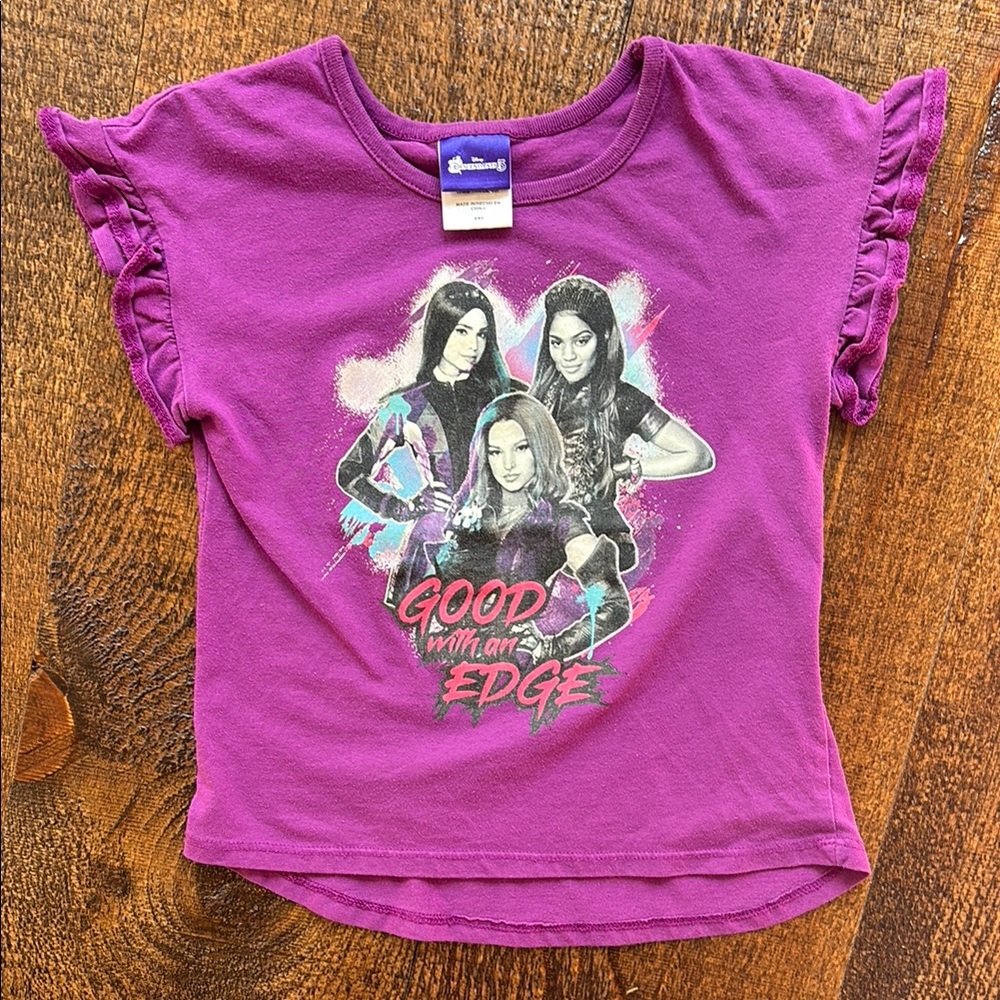Descendants 3 Girls' Graphic Tee with Ruffle Sleeves - Good With an Edge